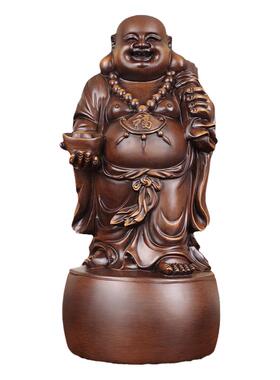 实木中式礼品弥勒佛摆件佛工艺品