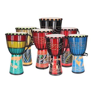 琳琅山羊皮云南丽江非洲鼓成人儿童幼儿园初学8寸手鼓10/12乐器