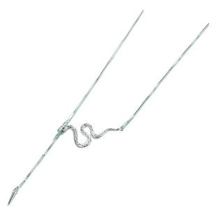 吴越老银铺S925银灵蛇项链纯银时尚简约高级送女友蛇年本命年礼物