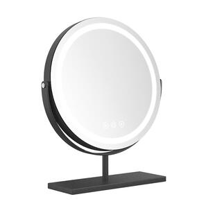 智能梳妆台镜子化妆镜LED带灯台式桌面旋转轻奢高级感主卧梳妆镜