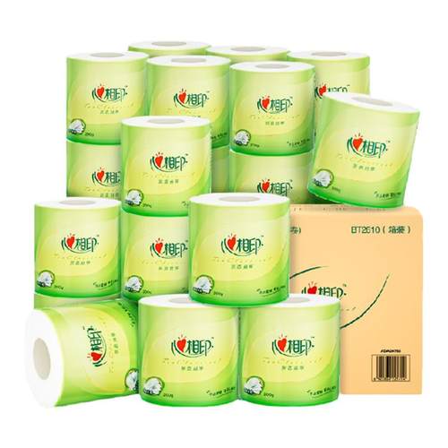 【下拉享优惠】心相印茶语丝享卷纸卷筒纸4层200g27卷囤货箱装