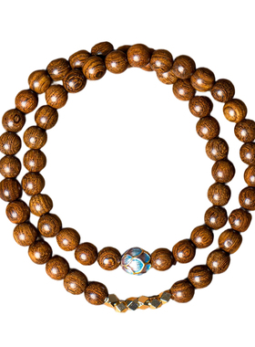 清凉五台山檀木双圈静心安神手串