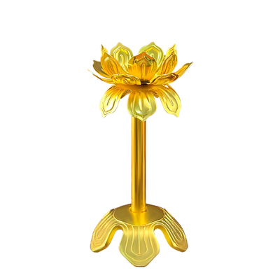 合金莲花灯芯支架可调光长明油灯