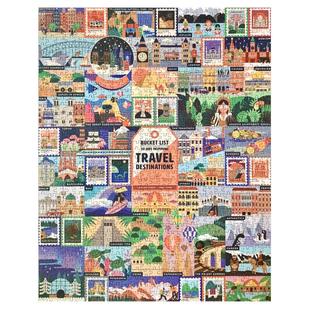 Ridley's拼图1000片成人版50个旅游地英国小众成人益智拼图玩具