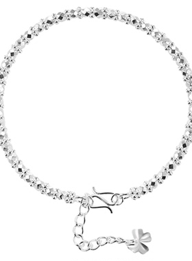 满天星足银999实心碎银子银手链