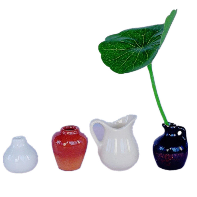 中国风 迷你陶瓷花插花瓶冰箱贴小瓷瓶花器磁贴创意贴饰满15包邮