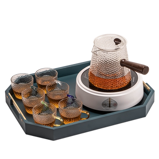 玻璃侧把煮茶壶耐高温过滤泡茶壶小型电陶炉煮茶器家用茶具烧水壶