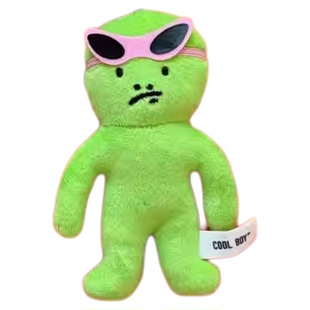 韩国代购hoodhood搞怪绿外星人毛绒玩偶挂件钥匙扣柳智敏同款包挂