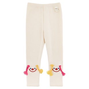 幼悠女童2025冬季新款加绒马戏打底裤加厚保暖修身显瘦儿童长裤潮