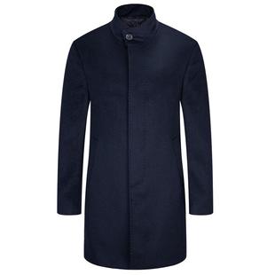 鼎铜羊毛风衣男中长款男士立领羊绒大衣中年冬季商务毛呢高端外套