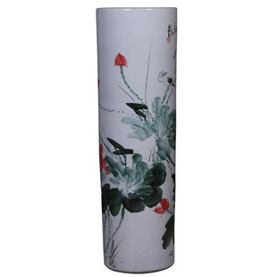 景德镇陶瓷器落地大花瓶书画缸卷轴缸书房客厅书画筒箭筒瓷器摆件