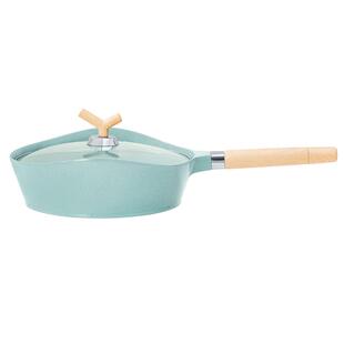 炊趣高颜值陶瓷不粘锅炒锅家用平底锅电磁炉燃气专用小号小炒菜锅