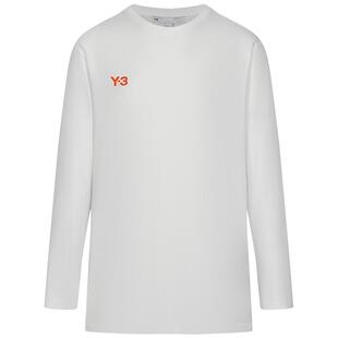 [季末折扣]Y3山本耀司春季情侣款运动T恤宽松纯色长袖HT4733