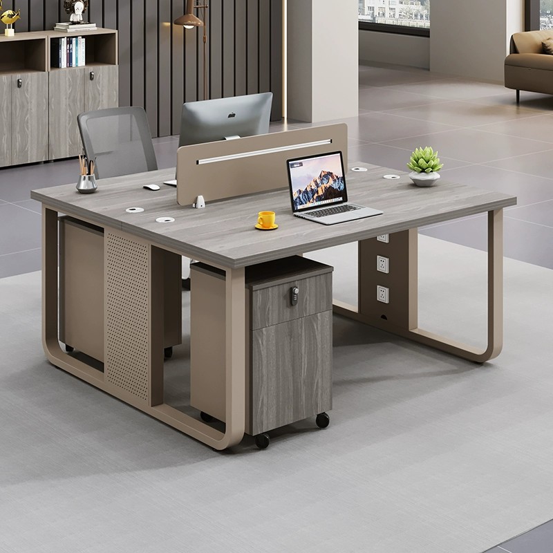 职员办公桌椅组合简约现代4双6四单人位办公室工位卡座财务电脑桌