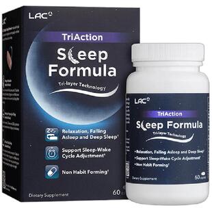LAC利维喜三重睡眠片GABA茶氨酸褪黑素镁缬草缓释闪睡安睡60片/盒