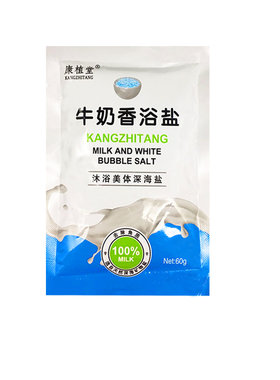 康植堂袋装牛奶玫瑰香浴盐50克