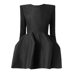 ANNAKIKI连衣裙 春季新款 设计师小众人丝羊毛3D立体下摆裙子