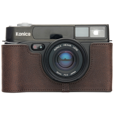 手工牛皮柯尼卡巧思旁轴相机包