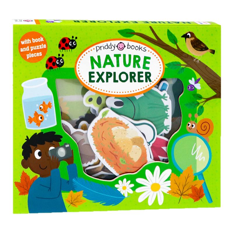 角色扮演自然探险家英文原版 Lets Pretend Nature Explorer 异形拼图纸板书 自然科普绘本 幼儿动手动脑益智游戏书 亲子早教启蒙