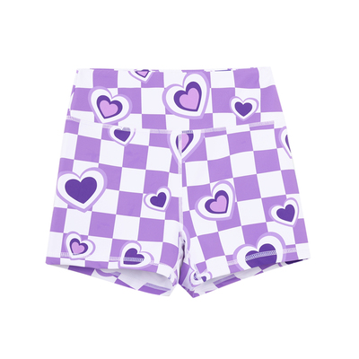 HARDSHIP紫心格提臀健身收腹短裤