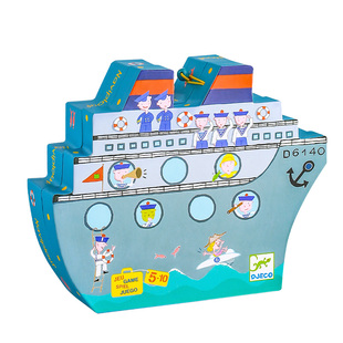 Djeco浪花海战儿童桌游逻辑推理游戏5-10岁6坐标方位分析益智玩具