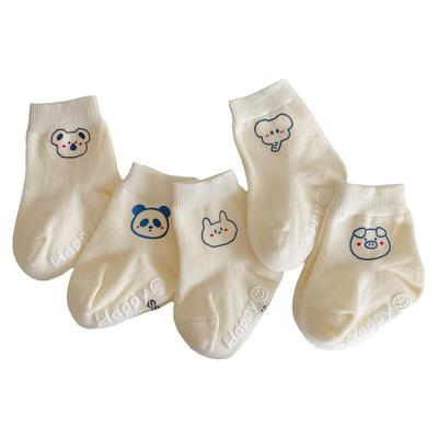 宝宝袜子防滑松口袜0-6个月儿童短袜纯棉秋冬1-3岁春秋婴儿地板袜