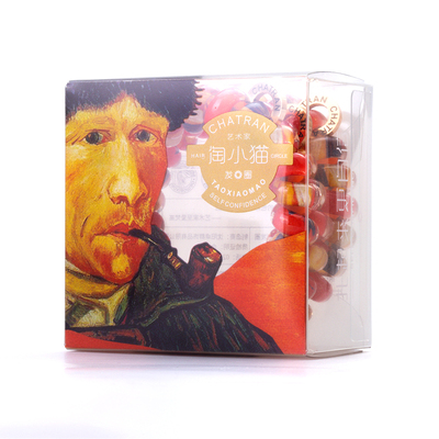 CHATRAN梵高自画像淘小猫电话线发圈大师简约发绳手链头饰皮筋