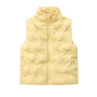 jollybean丨纯色立领儿童羽绒马甲外穿轻薄男女童背心羽绒服外套