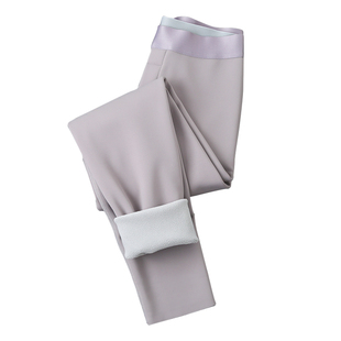 男士鲨鱼裤冬季加厚加绒打底裤滑面保暖裤男款加长棉裤光面保温裤