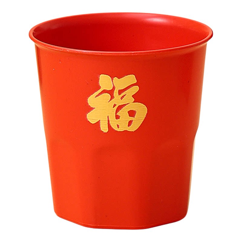 加厚350ml一次性红福字餐具