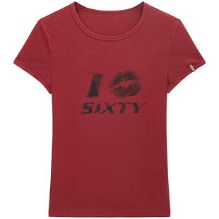 【含亚麻】Miss Sixty2026夏季短袖正肩T恤女印花修身短款上衣
