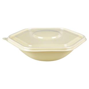 一次性轻食打包盒网红六角可降解便当盒六边形减脂饭盒沙拉椭圆碗