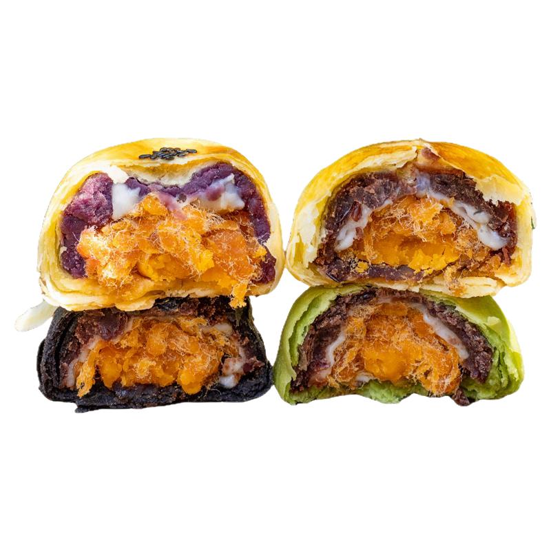 纯手工台州馅中馅蛋黄酥豆沙酥皮月饼
