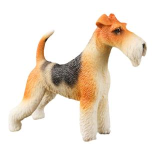 儿童玩具仿真刚毛猎狐梗犬实心动物狗狗模型牧羊犬哈士奇可爱摆件