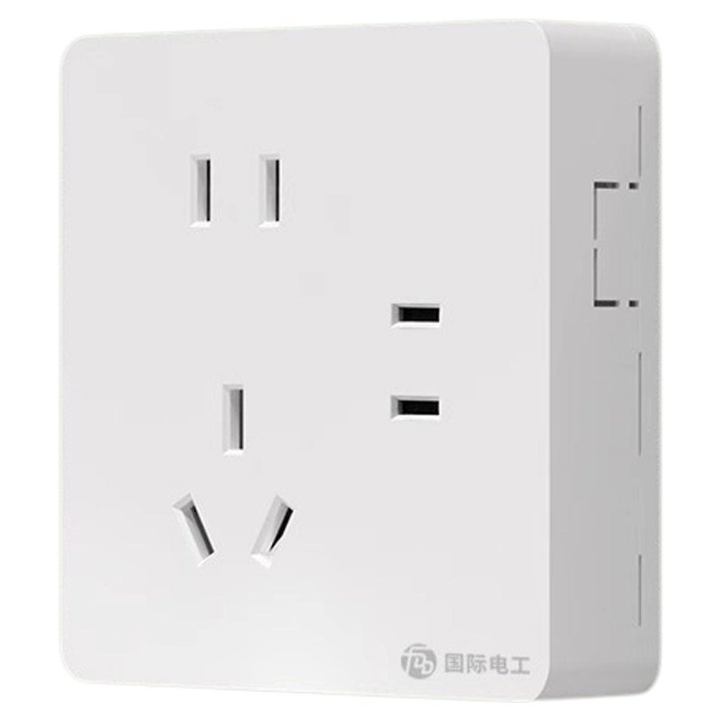 国际电工明装十孔多孔开关插座