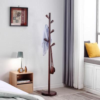 实木衣帽架客厅转角挂衣架小型木质衣架原架落地树形卧室衣服创意