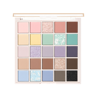 乌托邦碎钻粉紫!novo25色眼影盘哑光低饱和莫兰迪蓝色黑金烟熏妆