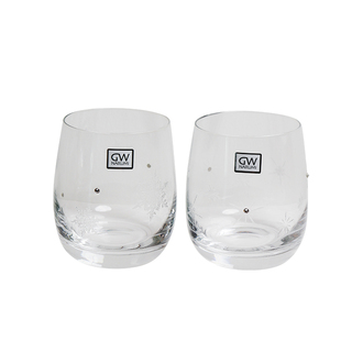 日本进口Narumi鸣海雪花星辰无铅玻璃杯情侣对杯结婚礼物礼盒套装