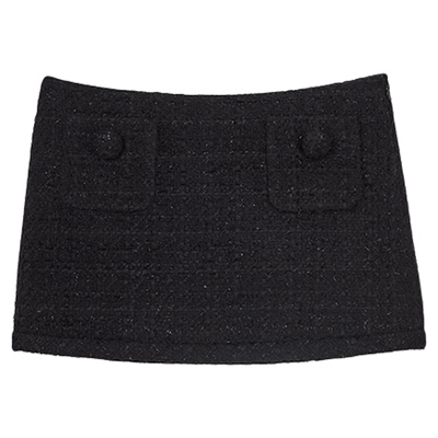 【新品】MARC JACOBS/莫杰 MJ 黑色扇形雏菊迷你小短裙半身裙