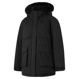 李宁中长款羽绒服女士2026冬季新款鸭绒运动上衣女款防泼水外套女