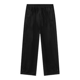 DICETINY 一线满天星烫钻丝绒长裤男秋冬季潮牌宽松直筒休闲裤子