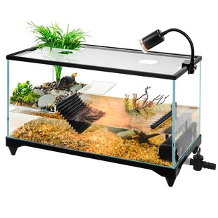 乌龟缸家用小别墅养乌龟饲养缸箱客厅专用缸生态鱼缸造景超白玻璃