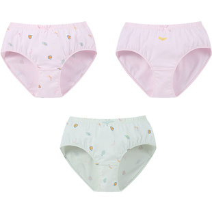 【7A级抗菌】安奈儿童装女童内裤三角裤三件装秋新款JG537236