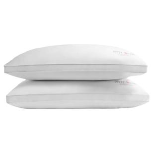 洁丽雅纯棉枕头枕芯成人护颈枕助睡眠低枕一对装家用侧睡枕头宿舍