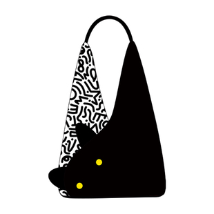 尼睿原创设计新款原创时尚单肩包可爱猫咪水桶包百搭休闲大容量W