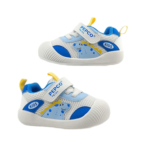 小猪班纳春秋小童防滑网面透气机能鞋儿童软底学步鞋