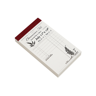 M｜残页信集便签本 简白复古邮戳植物ins风留言纸手账打底100张入
