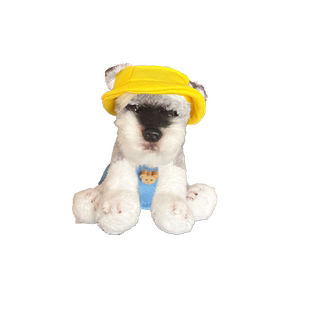 可爱雪纳瑞车载摆件毛绒小狗玩偶汽车中控台显示器屏幕趴趴公仔女