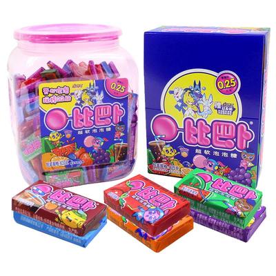 比巴卜泡泡糖带贴纸罐装160粒