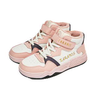 泰兰尼斯童鞋冬季新款儿童加绒运动鞋中大童校园板鞋男童高帮棉鞋